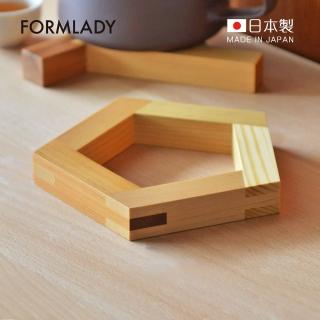 【日本FORMLADY】小泉誠 asahineko日製五木隔熱鍋墊(木製隔熱墊 隔熱架 防燙架)