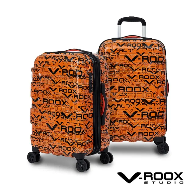 【V-ROOX STUDIO】FUN暑價 EXPRESS 21吋 個性LOGO涂鴉 可擴充式 硬殼防爆拉鏈行李箱