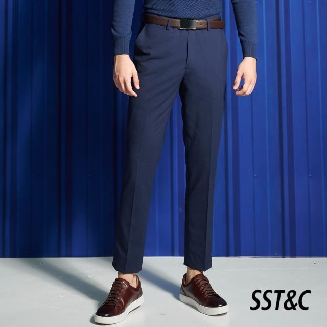 【SST&C】藏青格紋修身西裝褲0212112003(換季55折)