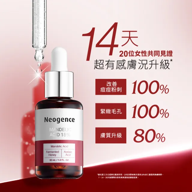 【Neogence 霓淨思】18%杏仁酸透亮煥膚精華30mL