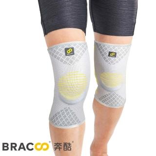 【美國Bracoo奔酷】半月型軟墊支撐套筒護膝S/M/L/XL_尺寸任選/雙(KS91)