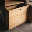 【Trohome 拓家設計家具】實木格子鐵架收納櫃(此為訂製品 交期依尺寸另行確認/置物櫃/邊櫃/櫃子)