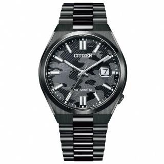 【CITIZEN 星辰】Mechanical馬卡龍黑迷彩撞色機械錶-黑/40mm 618限定(NJ0155-87E)