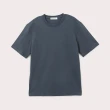 【Hang Ten】男裝-厚磅寬鬆環保纖維素面T恤(深藍)