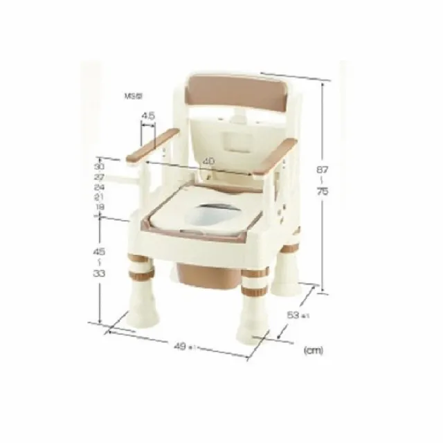 【海夫健康生活館】日本 暖房 脫臭型 可攜式 舒適便座便盆椅MH-D 白(HEFR-42)