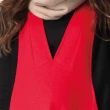 【Gennies 奇妮】純色好感V領背心洋裝(紅黑C2606)