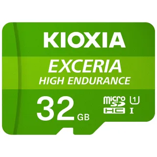 【KIOXIA  鎧俠】EXCERIA HIGH ENDURANCE Micro SDHC UHS-I U1 V10 A1 32GB 記憶卡(附轉卡)