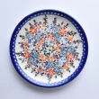 【波蘭陶】Vena  點心盤 陶瓷盤 水果盤 沙拉盤 餐盤 16cm 波蘭手工製(蔚藍橙光系列)