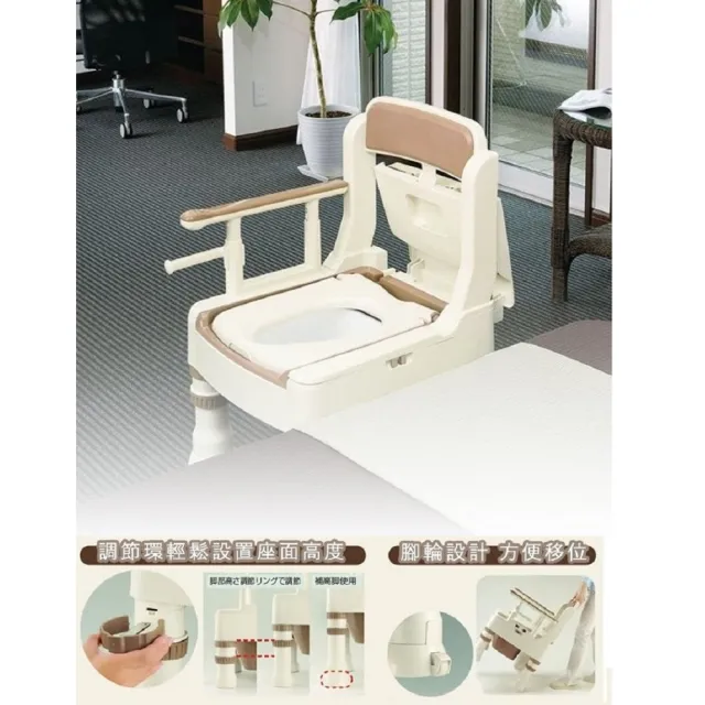 【海夫健康生活館】日本 暖房 脫臭型 可攜式 舒適便座便盆椅MH-D 咖啡(HEFR-43)