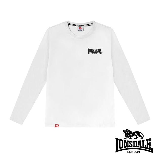 【LONSDALE 英國小獅】素面薄長袖上衣(白色 LT250018)