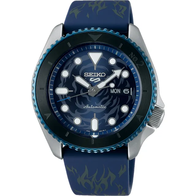 【SEIKO 精工】5 Sports X One Piece 航海王聯名限量機械錶-蕯波(4R36-12B0B/SRPH71K1)