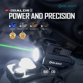 【Olight】Baldr S 綠雷射 戰術槍燈(800流明 130米 強光戰術軌道燈 綠鐳射 1913/GLOCK 磁吸充電 生存遊戲)