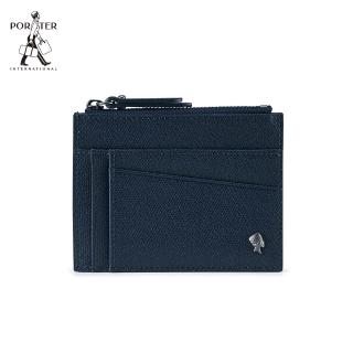【PORTER INTERNATIONAL】簡約時尚LOGIC輕奢零錢包(深藍)