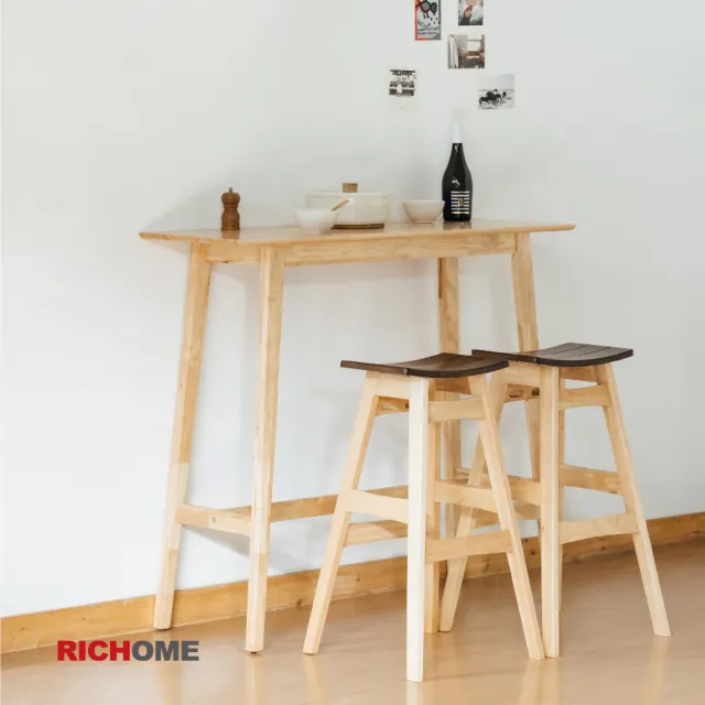 【RICHOME】歐力克106CM實木高腳桌/吧台桌/餐桌/洽談桌/咖啡桌/休閒桌(多功能用途)
