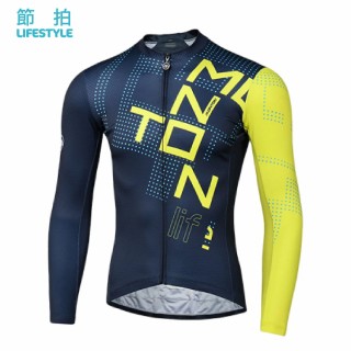 【MONTON】節拍黃藍長上衣(男性自行車服/長袖車衣/單車服/自行車衣/零碼款)