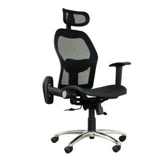 【LOGIS】雷亞全黑專利網電腦椅(辦公椅 主管椅 工學椅)