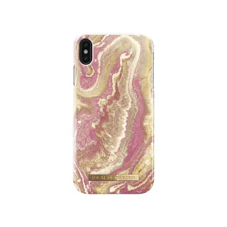 【iDeal Of Sweden】iPhone Xs Max 6.5吋 北歐時尚瑞典流行手機殼(戈爾登霞紅大理石)