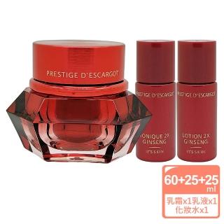 【It’s skin】紅蔘晶鑽美肌全效蝸牛再生霜套組(乳霜60ml+化妝水25ml+乳液25ml)