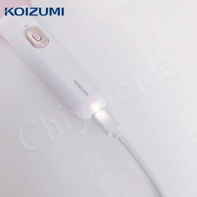 【日本小泉KOIZUMI】USB充電式乾濕兩用電動除毛刀 得體刀 全機可水洗-莓果粉(附清潔刷+充電線)