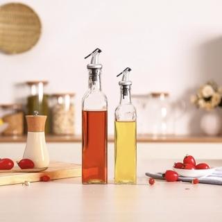 【收納家】玻璃油醋調味醬料瓶｜250ml、500ml四入組(油醋瓶、料理油瓶、廚房收納用品、玻璃)