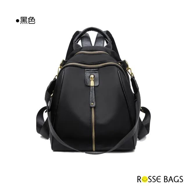 【Rosse Bags】簡約時尚牛津布大容量單肩雙肩後背包(現+預  粉色 / 杏灰色 / 黑色)