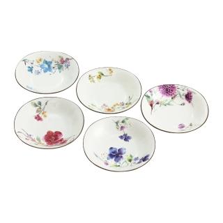 【陶瓷藍】花水彩5碟組(日本製 日本原裝進口瓷器)