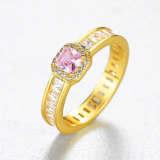 【ANGEL】歐美時尚紫色彩寶個性戒指
