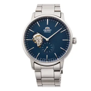 【ORIENT 東方錶】ORIENT 東方錶 SEMI-SKELETON系列 鏤空機械錶 鋼帶款 藍色 40.0mm(RA-AR0101L)