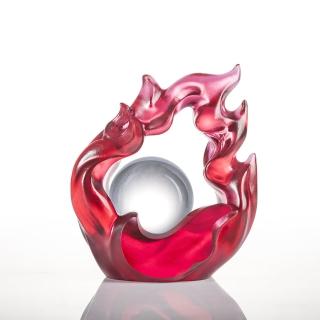 【琉璃工房 LIVING】輝耀轉如意 入厝禮/轉任(送禮/琉璃/禮物/玻璃/水晶/藝術品/擺飾/禮贈)