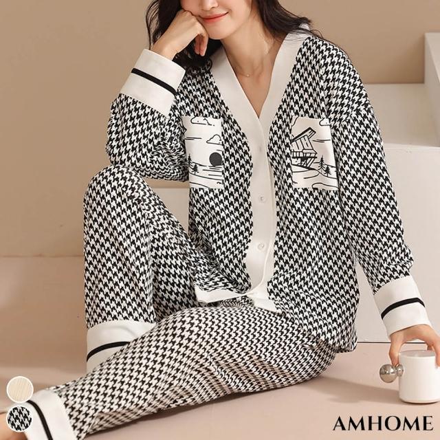 【Amhome】日系宮廷風ins純棉睡衣家居服2件式套裝#111463現貨+預購(2色)