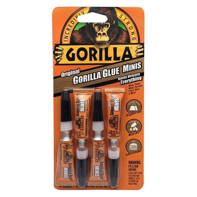 【美國製造GORILLA】金剛膠經典原創型/塑膠/木材/金屬/陶瓷/橡塑膠/玻璃/保麗龍/金剛膠(3g四入)