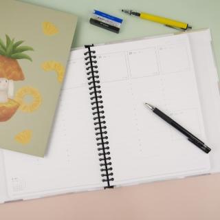 【Conifer 綠的事務】16K插畫系列26孔孔夾-不含內頁(黑色塑鋼夾 活頁式孔夾 筆記分類)