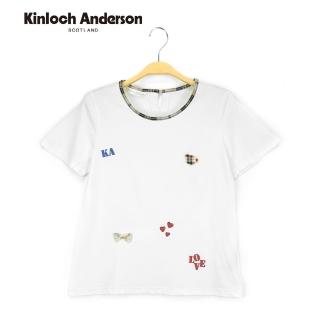 【Kinloch Anderson】圓領可愛刺繡上衣 金安德森女裝(白)