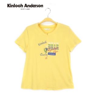 【Kinloch Anderson】圓領印花上衣 金安德森女裝(黃)