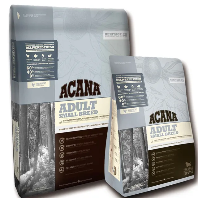 【ACANA 】挑嘴小型成犬無穀配方6Kg放養雞肉+新鮮蔬果(狗飼料/犬糧/狗乾糧)