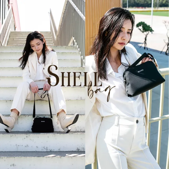 【AXIO】Shell Shoulder bag 經典手作頂級貝殼小肩包(shell-SB 黔黑色)