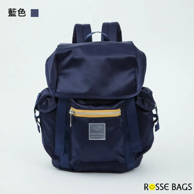 【Rosse Bags】日系商務通勤電腦男女旅行雙肩包(現+預 黑色／粉色／紅色／藍色／白