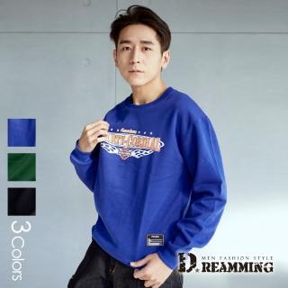 【Dreamming】美式休閒字母印花彈力大學長T(共三色)