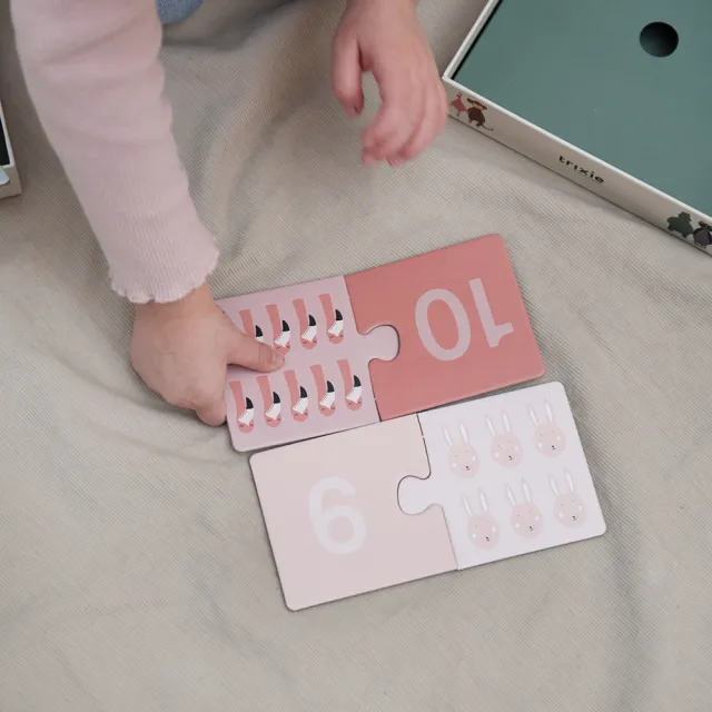 【Trixie 比利時】厚紙遊戲-數字配對拼圖