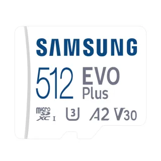 【SAMSUNG 三星】EVO PLUS microSDXC 512GB 130MB/s記憶卡(平行輸入)