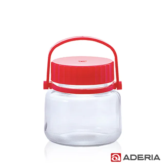 【ADERIA】日本進口手提式梅酒醃漬玻璃瓶1L(醃漬 梅酒罐 玻璃)