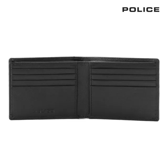 【POLICE】限量2折 頂級小牛皮8卡男用皮夾 全新專櫃展示品(瓦特系列 送禮盒提袋 男夾)