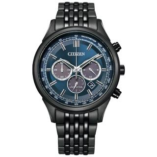 【CITIZEN 星辰】GENTS岩手縣光動能三眼計時藍寶石男錶-藍色42mm(CA4418-82L)