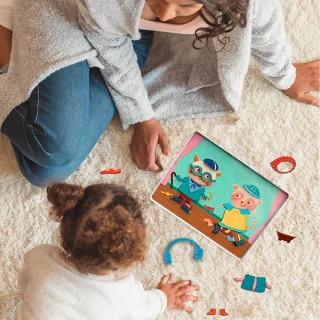 【Mua 姆兒選品】PinWheel兒童磁力貼玩具換裝配對遊戲(磁鐵玩具 兒童玩具 創意 蒙特梭利 腦力激盪)