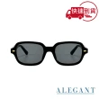 【ALEGANT】摩登時髦藏金黑方圓框墨鏡/UV400太陽眼鏡(星河的川流光影)