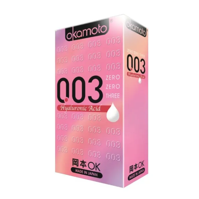 【Okamoto岡本】★003 HA玻尿酸極薄保險套10入/盒