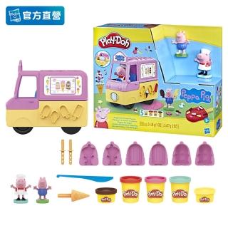 【PLAYDOH 培樂多】卡通系列-粉紅豬小妹冰淇淋車遊戲組 F3597(幼兒兒童黏土玩具/無毒黏土/益智玩具/佩佩豬)