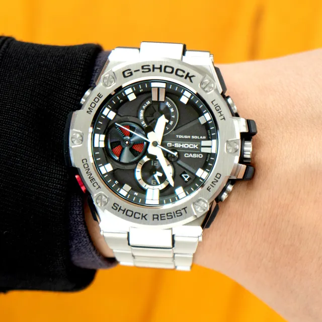 CASIO 卡西歐 G-SHOCK 智慧藍牙連線太陽能錶(GST-B100D-1A)