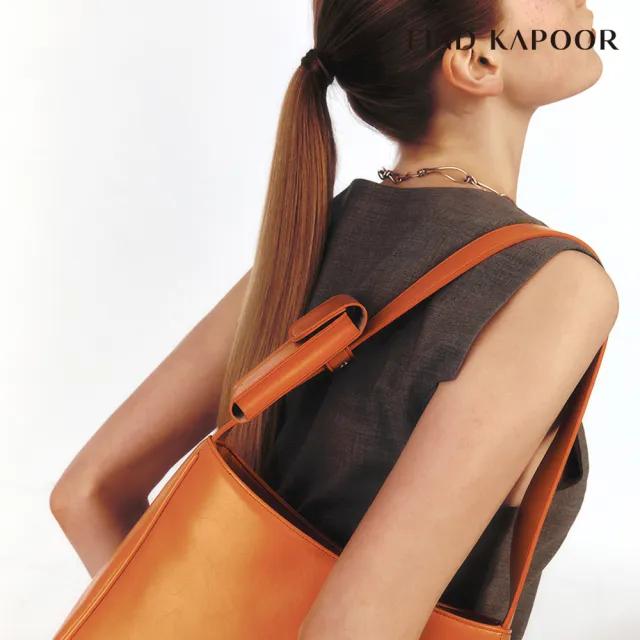 【FIND KAPOOR 官方直營】TINI 29 褶紋系列 肩背方包- 橘色