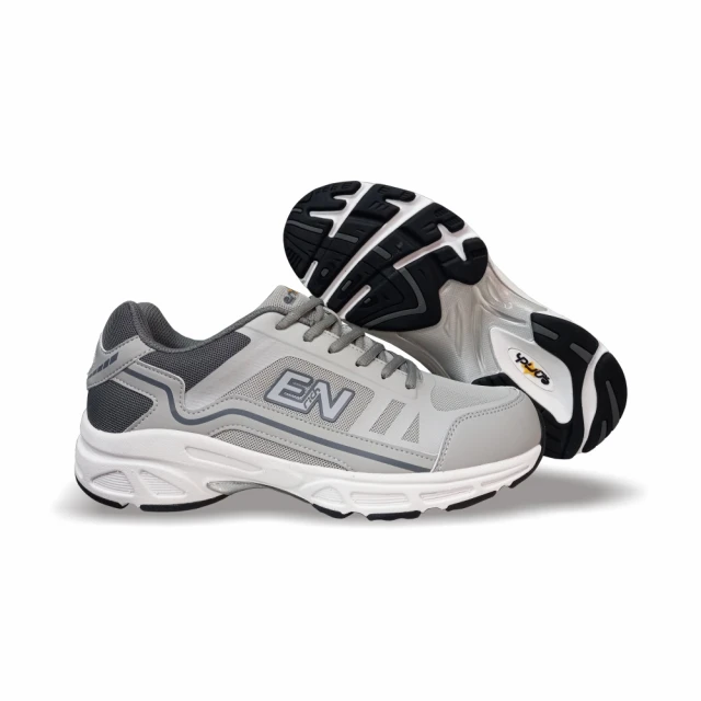 【Enrich 英立奇】SM0606機能透氣運動鞋-灰/碳灰 男款 39-45(健康鞋/健走鞋/足適鞋)
